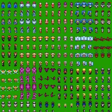 RPG200X風リューサンラジオキャラクターズ・ドット絵歩行素材