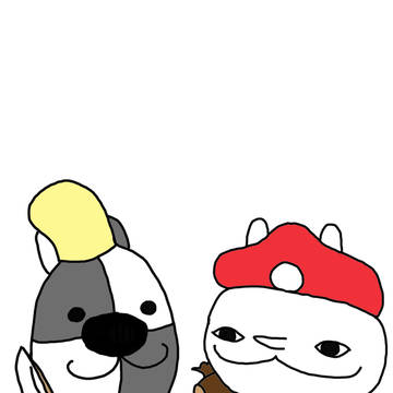 鼻兎と市松　年賀状