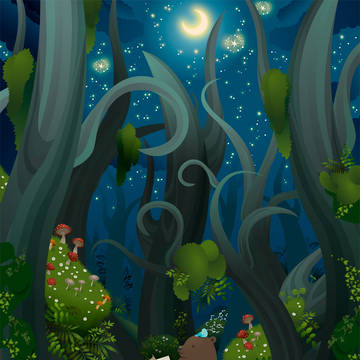 silent forest,silent river.