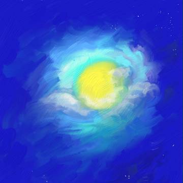 Imagination of the night sky
