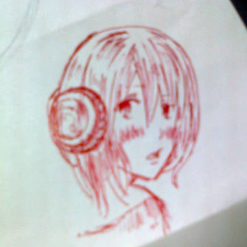 音楽を聴いて女の子