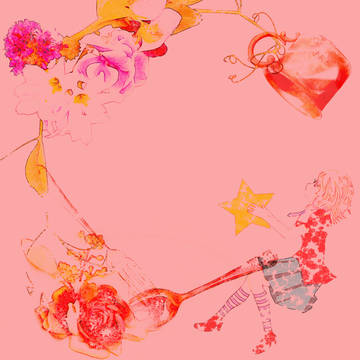 A girl and flowerS