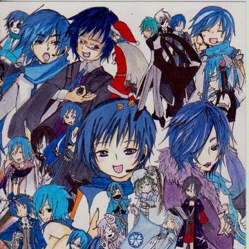 KAITOが誕生日なのでわちゃわちゃ描いてみた