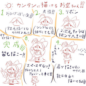お空ちゃんをラクガキするためのラクガキ