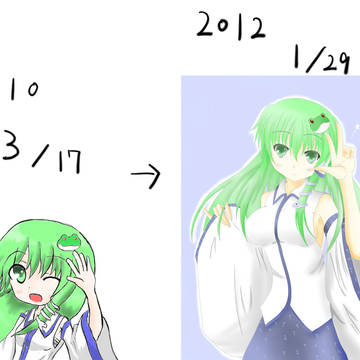 ほぼ2年前のと比較