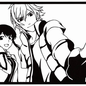【切り絵】ミコノ・スズシロ & アマタ・ソラ