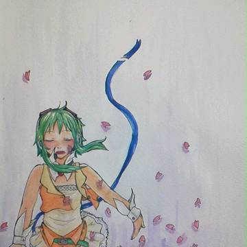 桜の濁流の中で