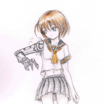 【描かせていただきました】女子高生型殺戮マシンAI