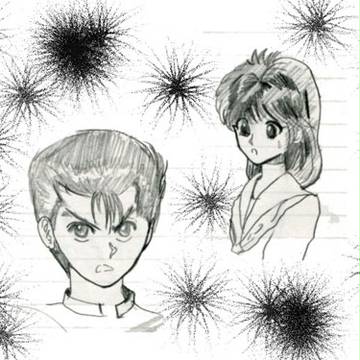 ノートの落書きに何故か幽☆遊☆白書が!!