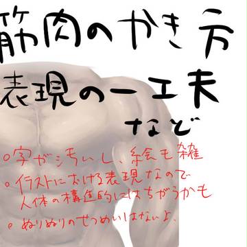 筋肉の描き方・表現