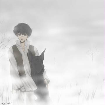 少年と犬