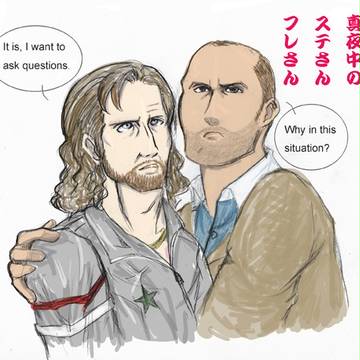 真夜中のステさんフレさん。
