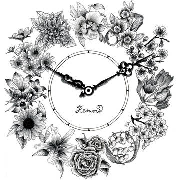 flowers clock