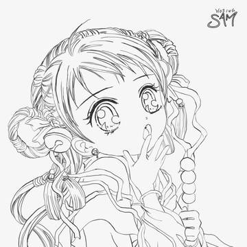 線画 課題 月書嬋