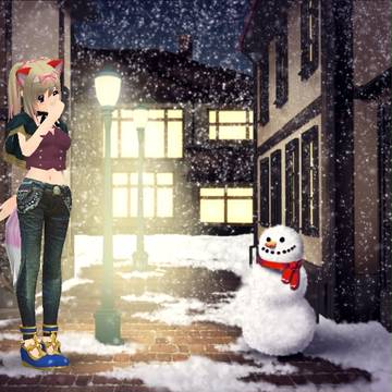 ２月の雪
