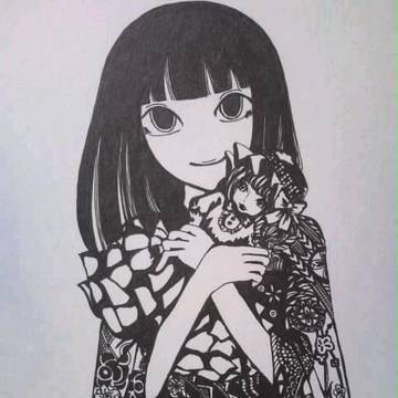 和服少女とフランス人形