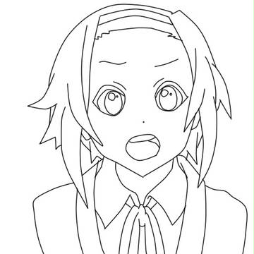 田井中律　模写練習　線画