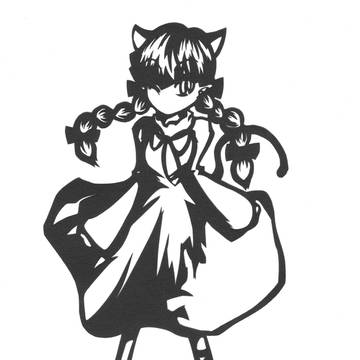 切り絵おりん
