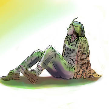 Sitting in the sun