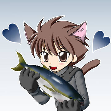 猫デフォ男とブリ
