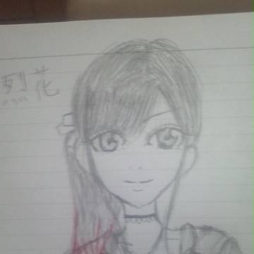 久々の絵は烈花です。シャーペン絵
