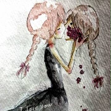 なかよし　水彩ver