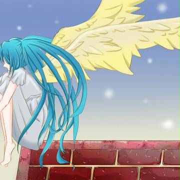 天使ミクさんを塗り絵させて頂きました!