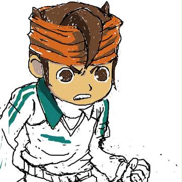 イナズマイレブンの円堂守をマウスで (途中)