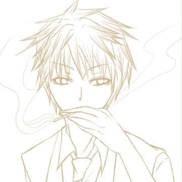 【線画】描いてみました【男性】