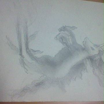 デッサンで描いたギャロップ