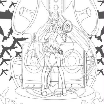 【線画】恋は戦争【塗り絵】