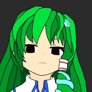 pixiaで早苗さん描いてみた