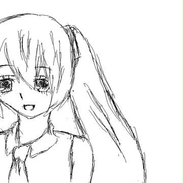 初音ミク　ラフ