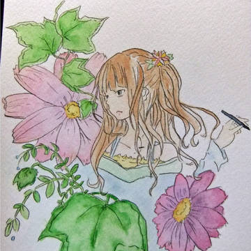 透明水彩で塗らせていただいた