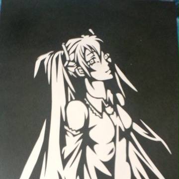 切り絵(初音みく)