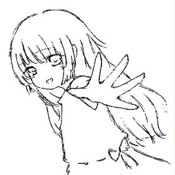女の子　鉛筆画２
