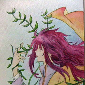 蔵馬を透明水彩で塗らせていただきました。
