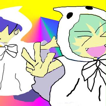 ユウちゃん＆レイくん（色塗り練習）