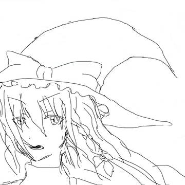 チャットで魔理沙描いてみた