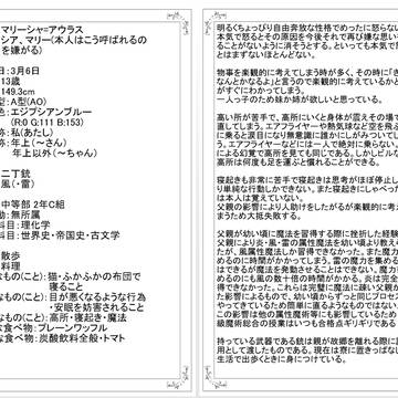 【しろかみ学園】マリーシャ=アウラス 設定