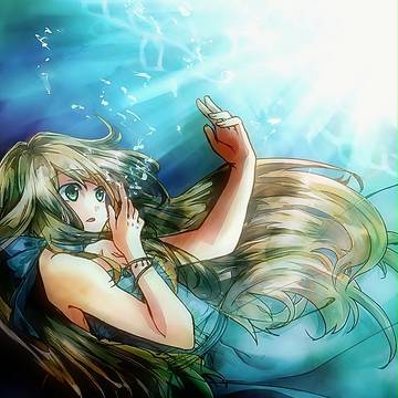 深い海の中で