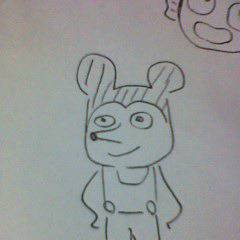 電話中の落書き