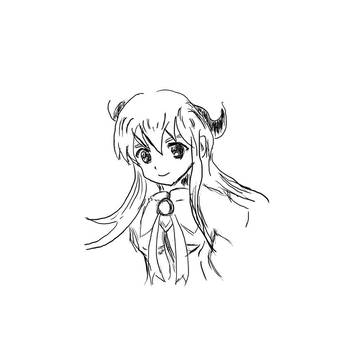 ペンタブで女の子練習４