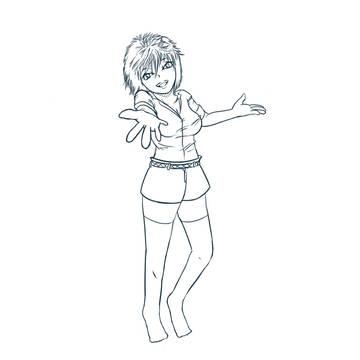 オリジナルの線画描いてみました