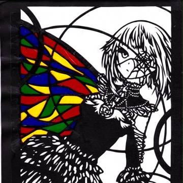 切り絵(ステンドグラス風)