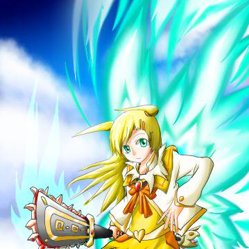 魔法少女　上空にて
