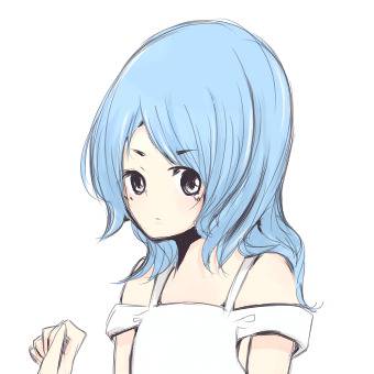 青い子