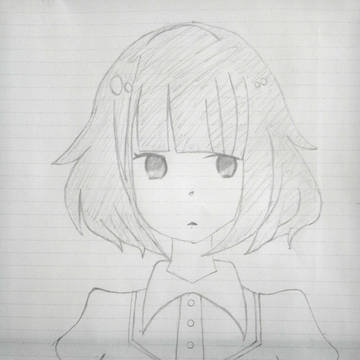 四畳半神話体系の黒髪の乙女の絵の模写