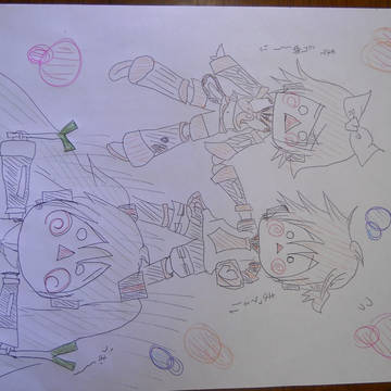 友達の落書き？詰め