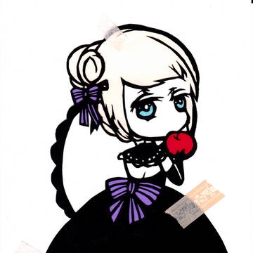 【切り絵】毒林檎とシンデレラ